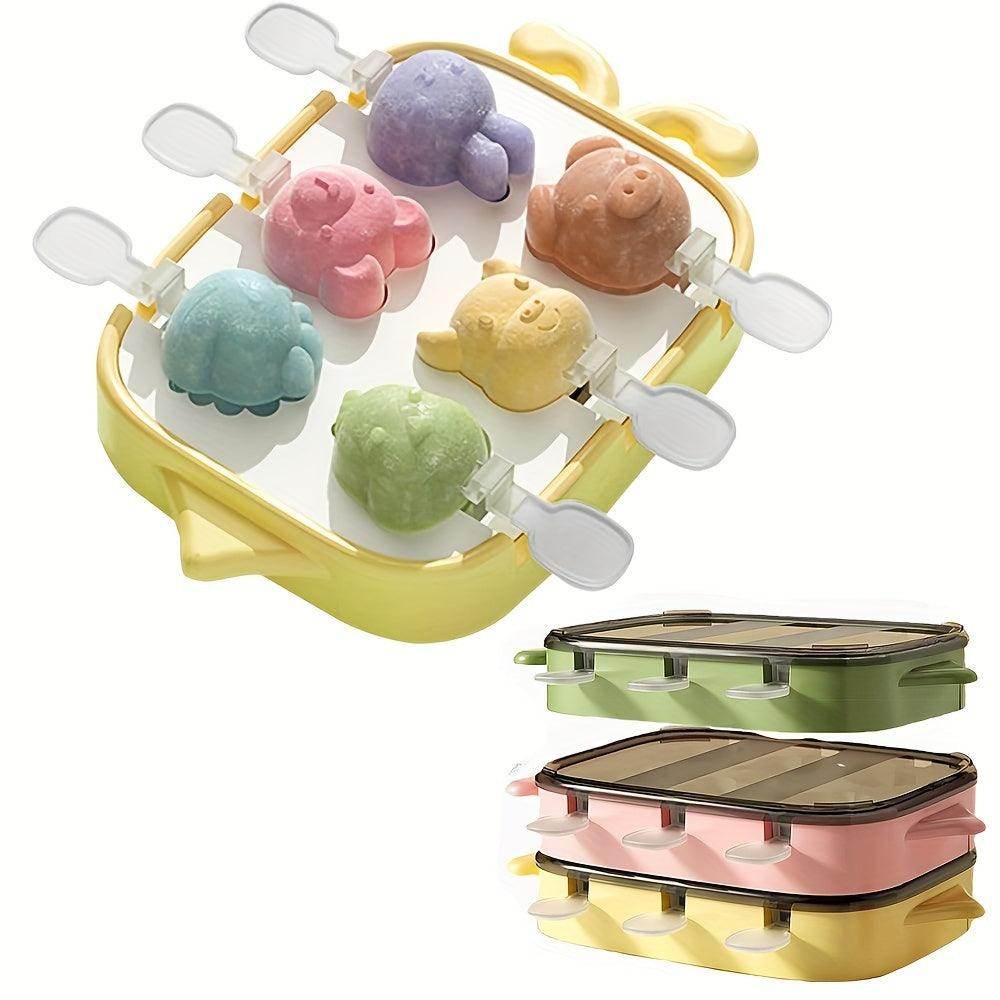 Cute Cartoon Animal & Fruit Ice Pop Molds - Set of 3 - My Store