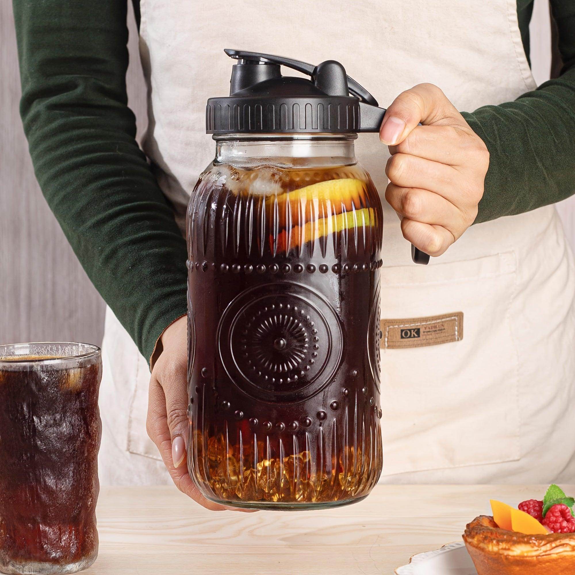 64oz Wide Mouth Mason Jar Pitcher with Airtight Lid - My Store