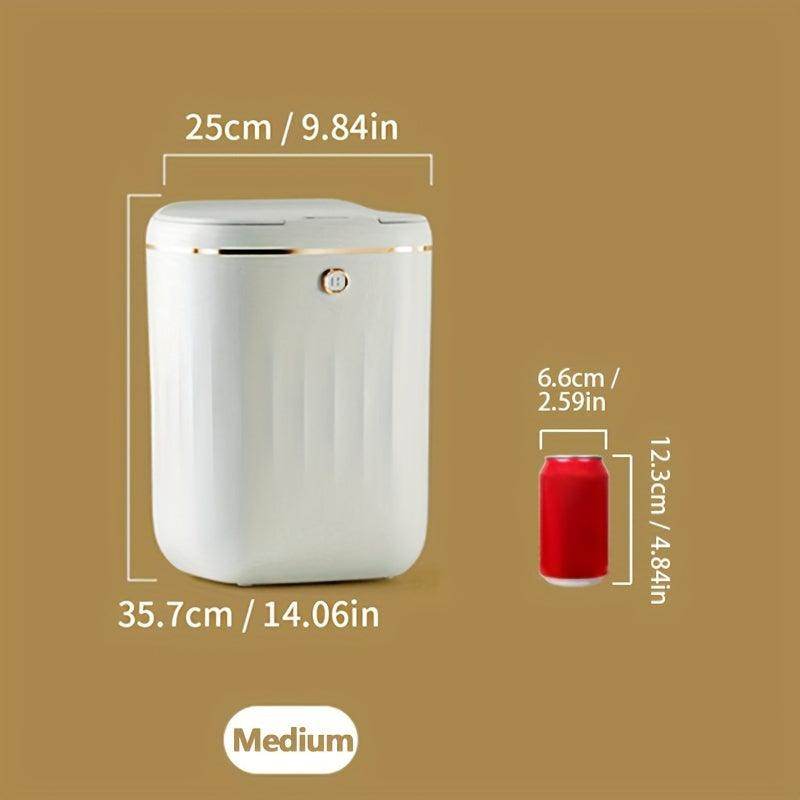 White/Cream Smart Trash Can - My Store