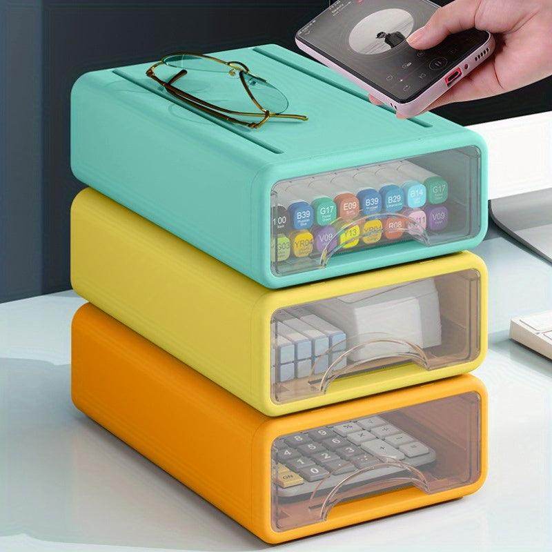 Stackable Office Storage Boxes with Drawers - My Store