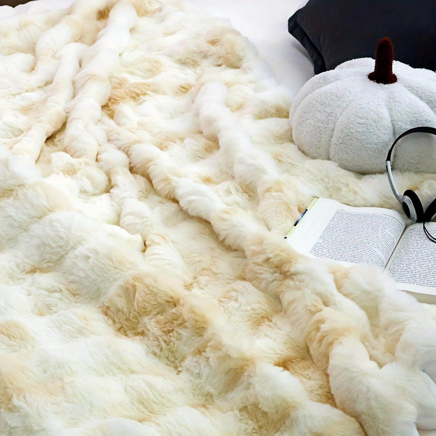 Cozy Faux Rabbit Fur Blanket - My Store