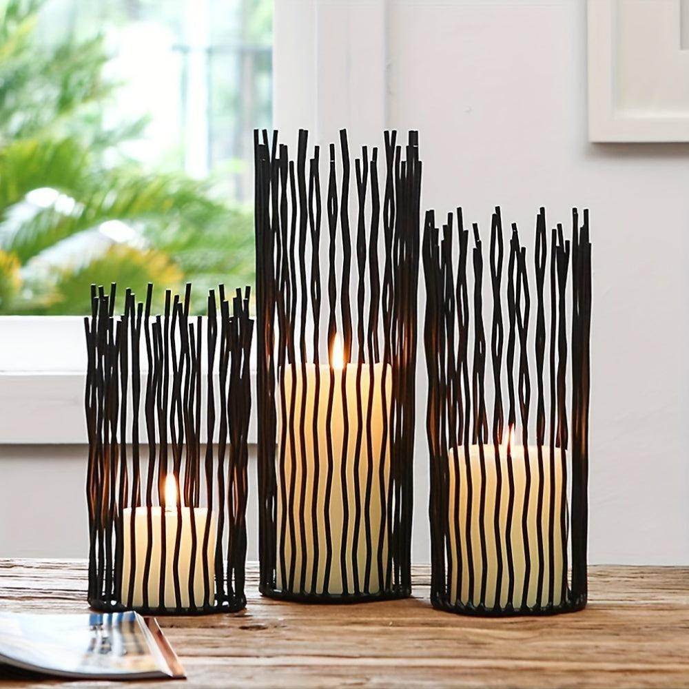 Set of 3 Metal Wire Willow Candle Holders - My Store