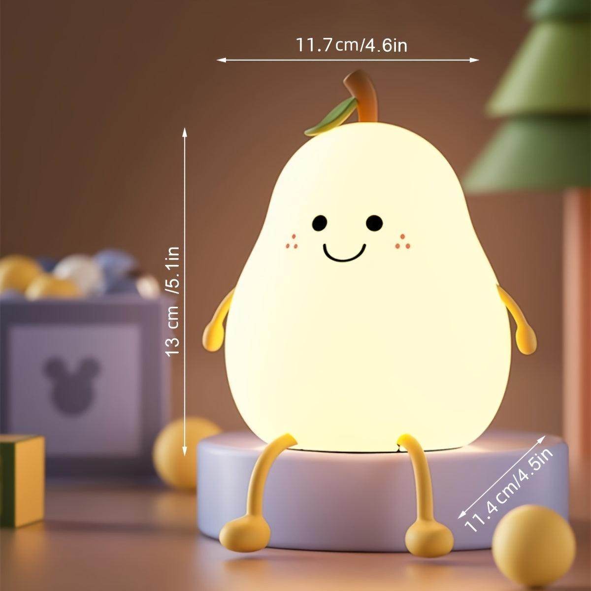 Touch LED Night Light – Pear-Shaped, USB Rechargeable - My Store