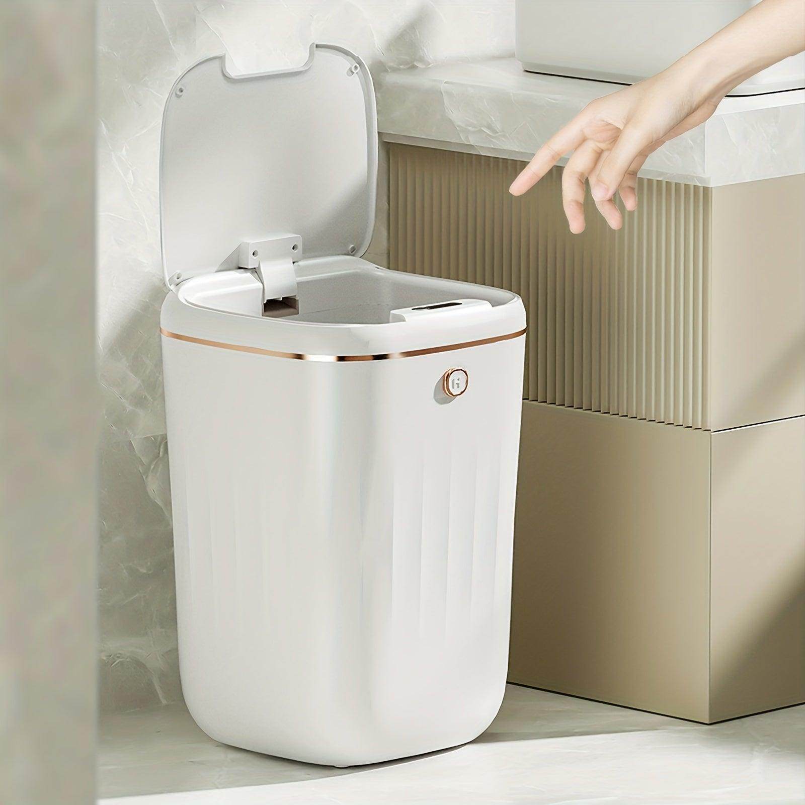 White/Cream Smart Trash Can - My Store