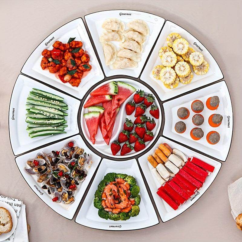 9pcs White French Platter Set - My Store