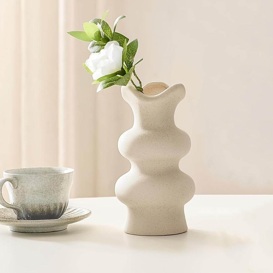 Modern Decorative White Ceramic Vase - My Store