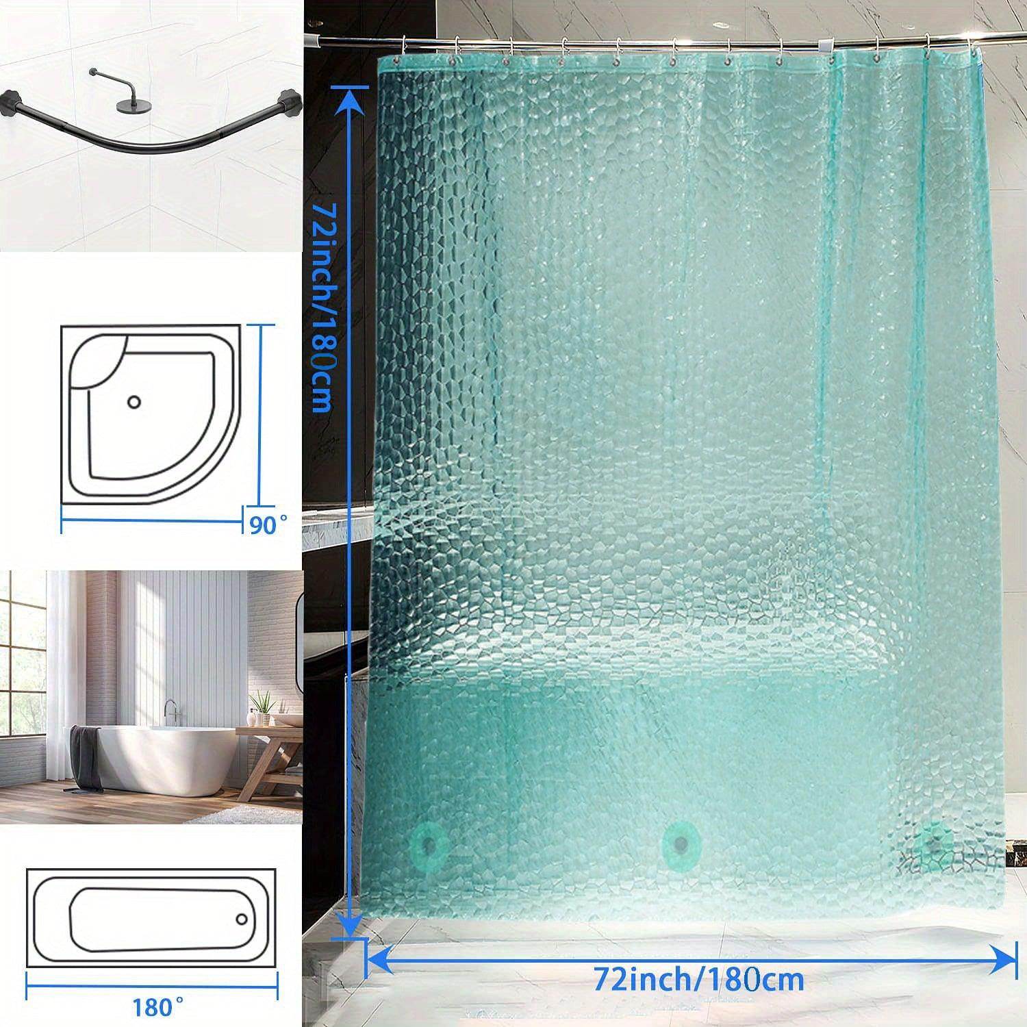 3D Pebble Pattern Waterproof Shower Liner - My Store