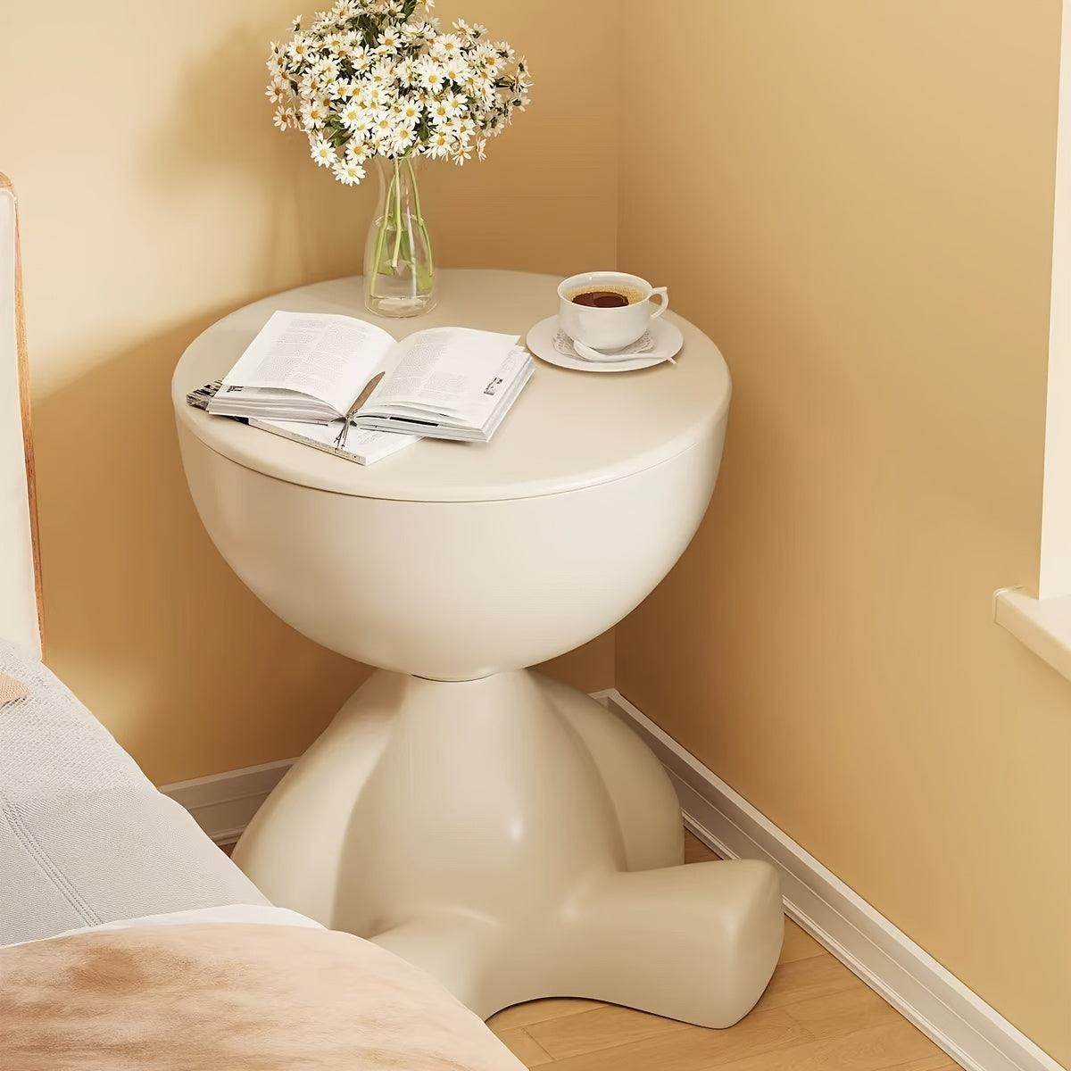 1pc Contemporary Water-Resistant Plastic Mini Bedside Table - My Store