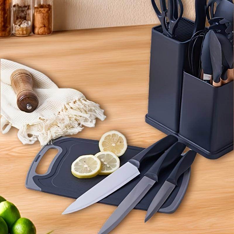 19-Piece Silicone Kitchen Utensil Set with Wooden Handles - My Store