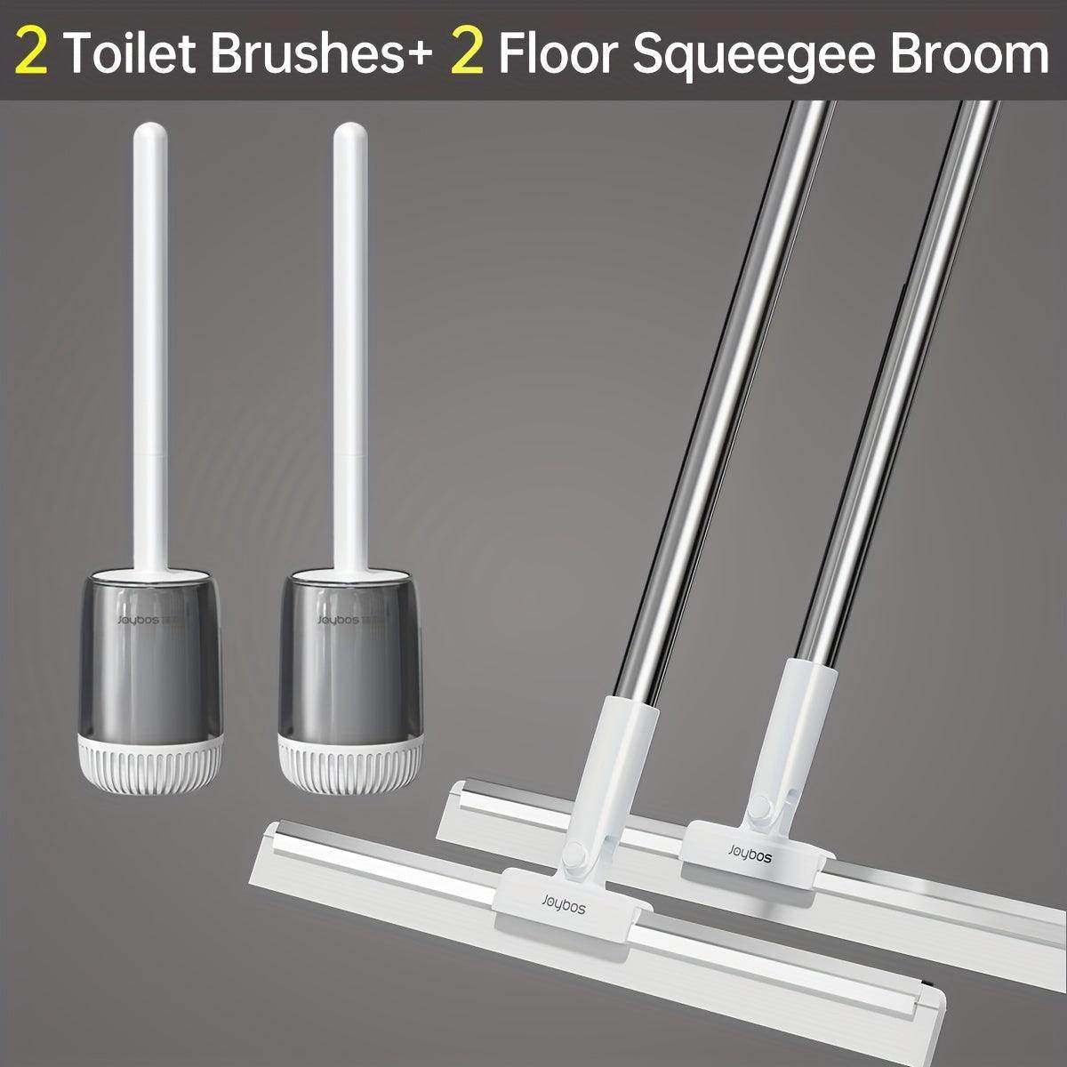 Silicone Bristle Toilet Brush Set with Ventilated Holder - My Store