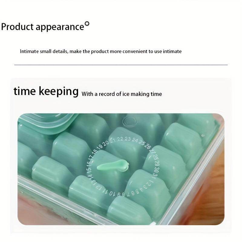 Easy-Release Ice Cube Tray with Lid & Scoop (34/68 Capacity) - My Store