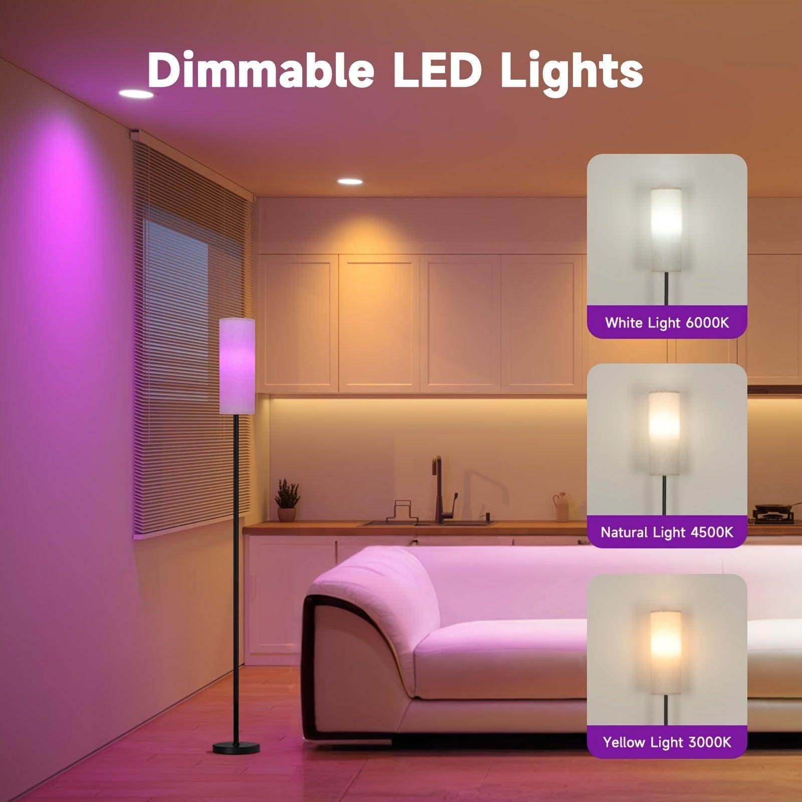 Curved Floor Lamp with Marble Base - My Store