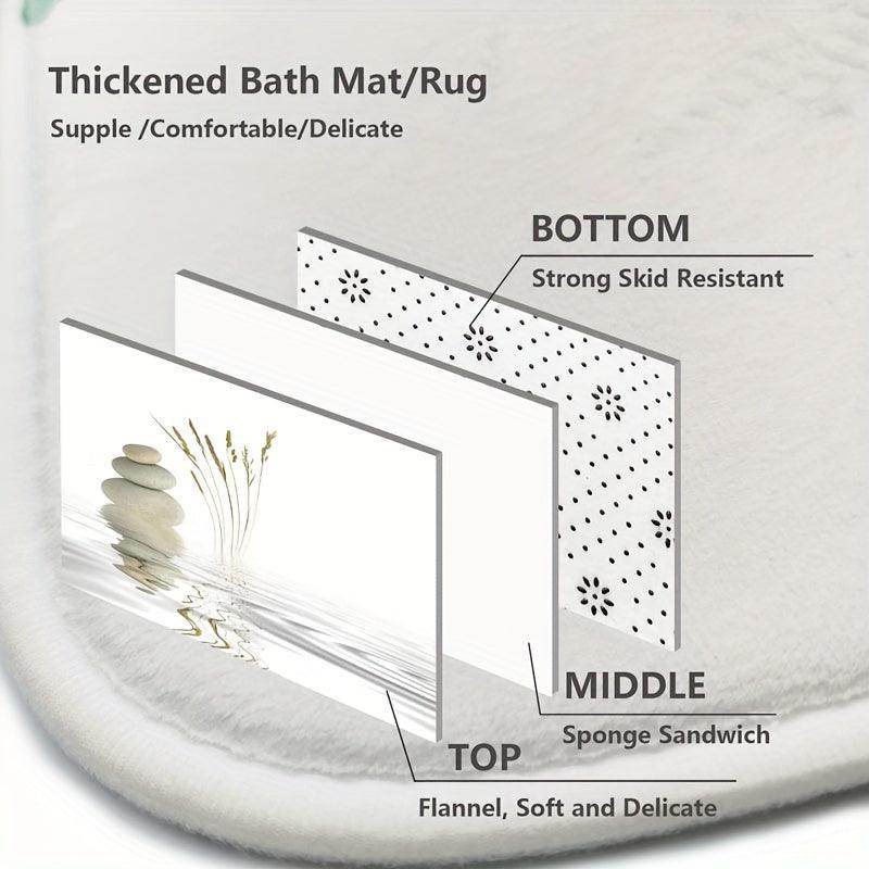 Stone Print Bathroom Curtain Set - My Store