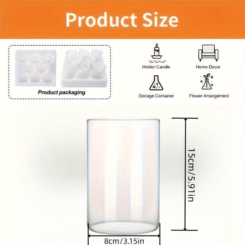 16pcs Elegant Glass Cylinder Candle Holders - My Store