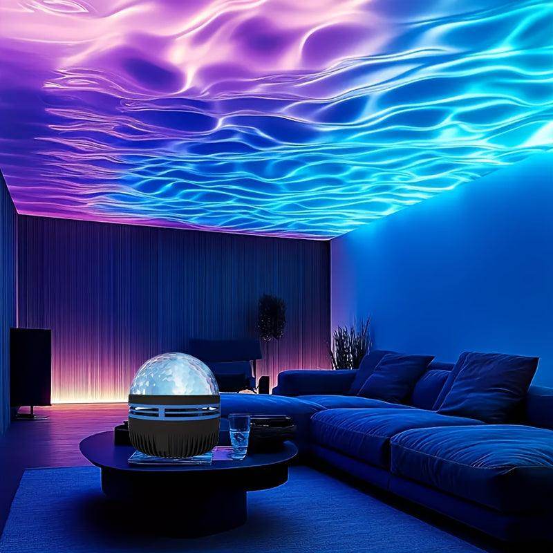 Galaxy Projector 1pc - USB-Powered Water Ripple Effect with Remote - My Store