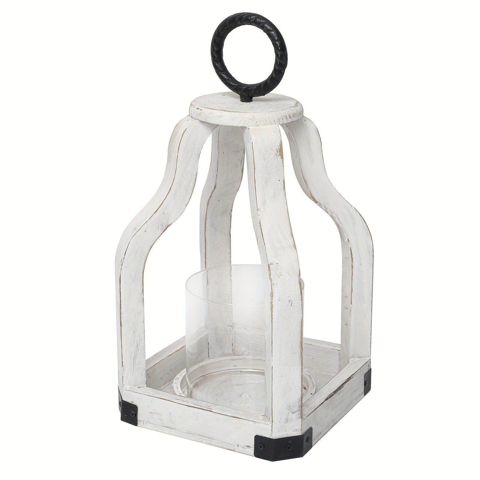 Rustic Farmhouse Wood Candle Lantern - My Store