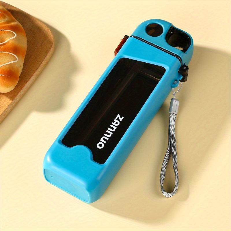 350ml Plastic Leakproof Square Water Bottle with Straw - My Store