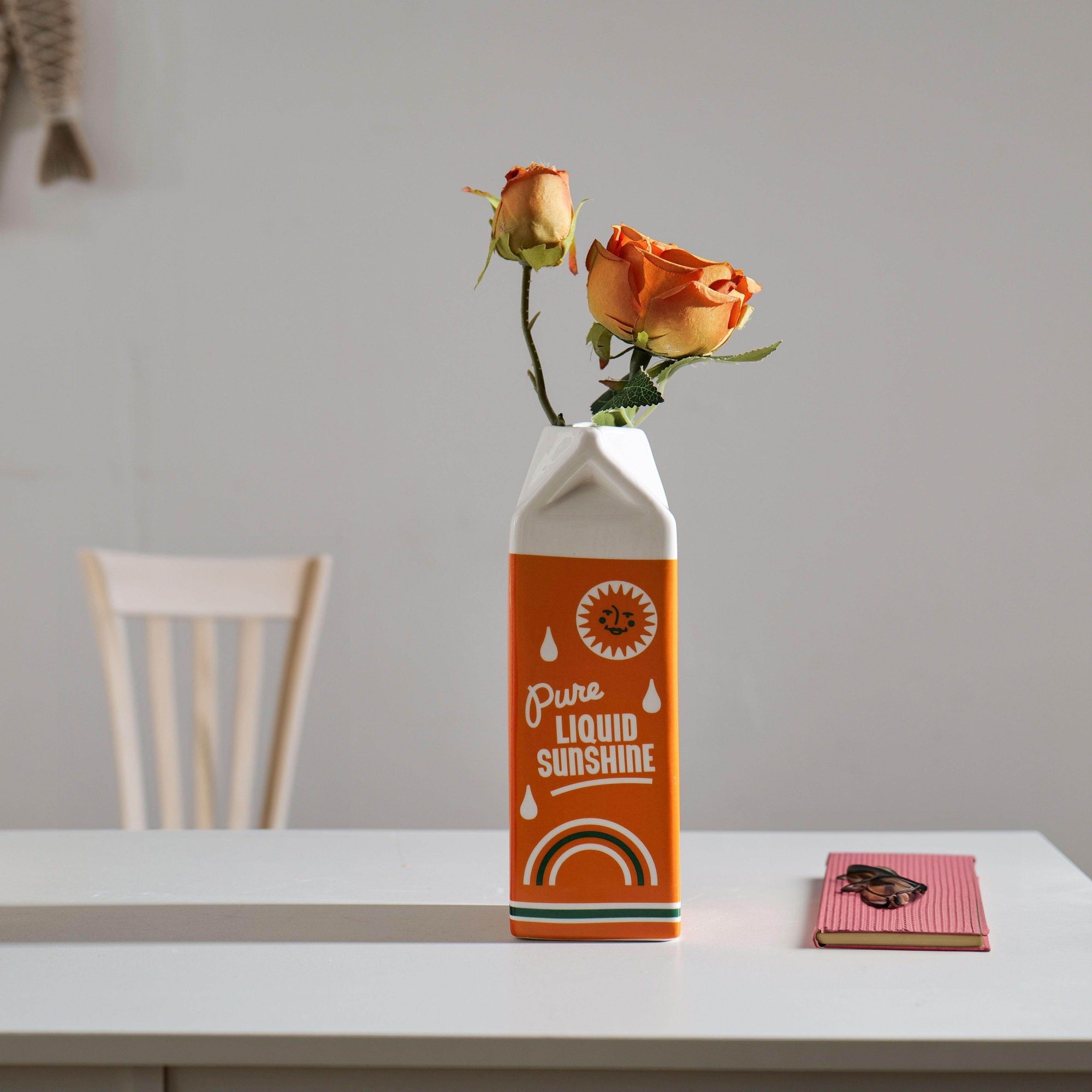 Unique Vintage-Inspired Orange Juice Ceramic Vase - My Store