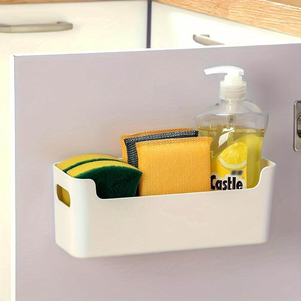 Space-Saving Kitchen Cabinet Door Organizer Bins with Hooks - My Store
